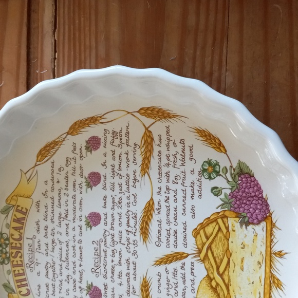 Ashley CeramicsEnglandVintage Flan/Quiche/Pie Dish Oven/Micro/Freezer Proof NWOT - Picture 6 of 14